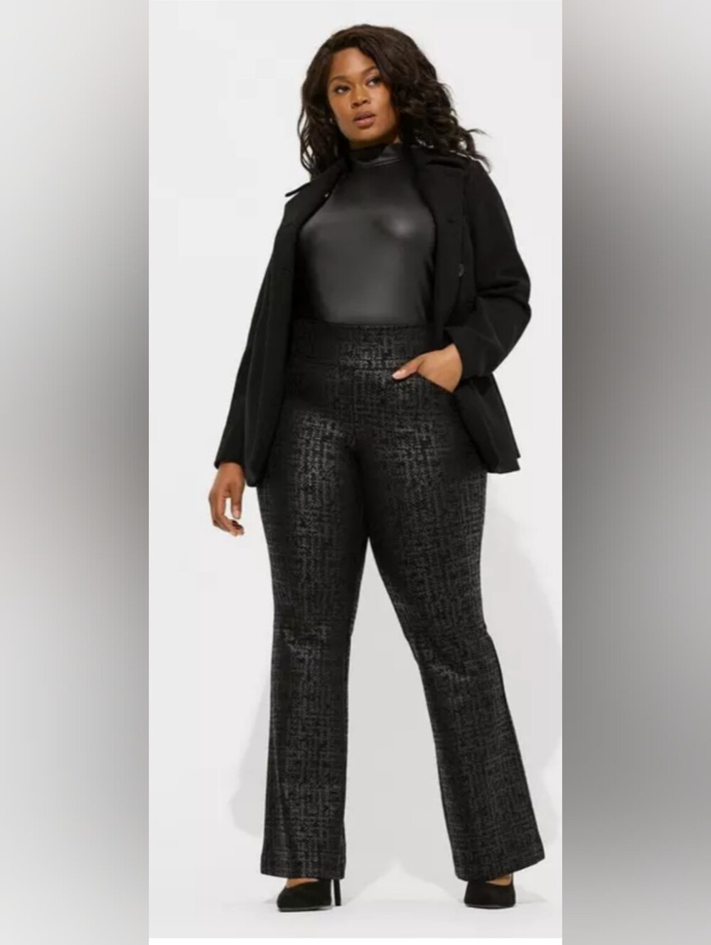 Torrid Studio Pixie Flare Ponte Pants Black Size 3R 22/24